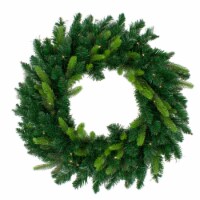 Northlight Real Touch™️ Pre-Lit Gunnison Pine Artificial Christmas Wreath - 48 - Clear