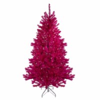 Northlight 7' Metallic Pink Tinsel Artificial Christmas Tree - Unlit