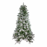 Northlight Real Touch™️ Medium Flocked Rosemary Emerald Angel Pine Artificial Christmas Tree Perspective: Main