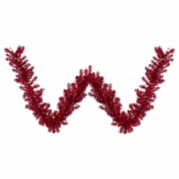 Northlight 9' x 12 Metallic Red Tinsel Artificial Christmas Garland, Unlit