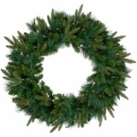 Northlight Pre-Lit Green Mixed Rosemary Emerald Angel Pine Artificial Christmas Wreath -