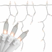 Northlight 300 Clear Mini Icicle Christmas Lights - 13.5 ft White Wire