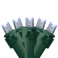 Northlight 300 Pure White LED Wide Angle Mini Christmas Lights - 74.75 ft Green Wire