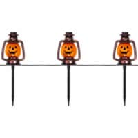 Northlight Set of 3 Orange Flickering Halloween Jack O' Lantern Pathway Markers 16.75