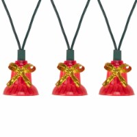 Northlight 40-Count Musical Bells Multi-Function Christmas Lights, 13ft Green Wire