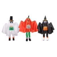 Northlight Set of 3 Ghost, Pumpkin and Bat Standing Halloween Kid Figures 36
