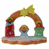 Northlight 8 Glitter Dusted Gingerbread Holy Family Christmas Nativity Decoration