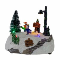 Northlight 5.5  LED Lighted Animated and Musical Christmas Skating Village Display Piece
