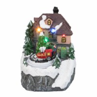 Northlight 5.5  LED Lighted and Animated House with Train Christmas Village Display Piece