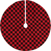 Northlight 20 Red and Black Buffalo Plaid Mini Christmas Tree Skirt