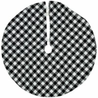 Northlight 20 White and Black Buffalo Plaid Mini Christmas Tree Skirt