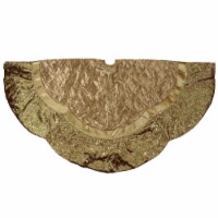 Northlight 72 Gold Quilted Christmas Tree Skirt with Iridescent Sequins