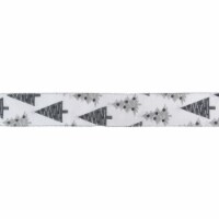 Northlight Shimmering Silver and Black Trees Christmas Wired Craft Ribbon 2.5  x 16 Yards