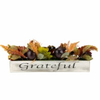 Northlight 24 Autumn Harvest 3-Piece Candle Holder in a Rustic Wooden Box Centerpiece
