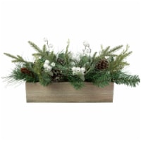 Northlight 20 Mixed Pine with Pine Cones and Berries Christmas Floral Arrangement