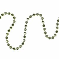 Northlight 15' x 0.25  Shiny Metallic Lime Green Beaded Artificial Christmas Garland - Unlit