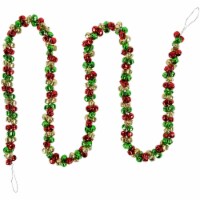 Northlight 5' Green, Gold and Red Jingle Bell Christmas Garland, Unlit