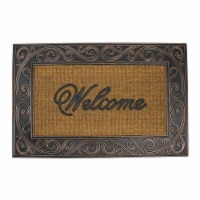 Northlight 33841583 35 x 23 in. Brown & Black Swirled Rectangular Welcome Outdoor Mat