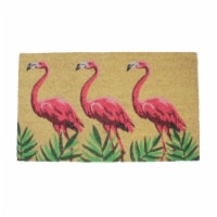 Northlight 33841585 18 x 30 in. Pink Flamingo Summertime Fun Door Mat