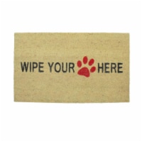 Northlight 33841588 30 x 18 in. Beige & Black Animal Print Wipe Your Paw Here Outdoor Mat