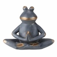 Northlight 33377618 11 in. Frog Sitting in a Sukhasana Yoga Position Garden Statue