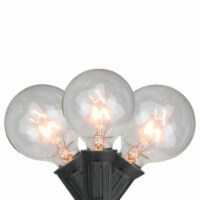 Northlight 10-Count Clear G50 Globe Patio Light Set - 9ft Black Wire