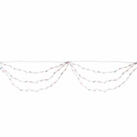 Northlight 100-Count Red and Blue 4th of July Mini Swag Light Set, 6ft White Wire