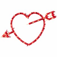 Northlight 17 Lighted Red Heart with Arrow Valentine's Day Window Silhouette Decoration