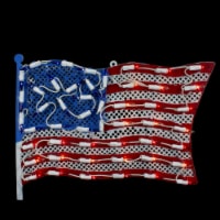Northlight 14 Lighted Patriotic American Flag Window Silhouette Decoration