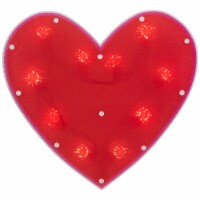 Northlight 13 Lighted Shimmering Red Heart Valentine's Day Window Silhouette Decoration