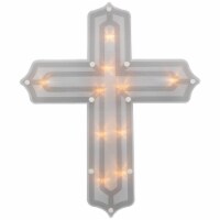 Northlight 14 Lighted Religious Cross Easter Window Silhouette Decoration