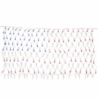 Northlight 2' x 2.75' Red and Blue American Flag Mini Net Style Lights - White Wire