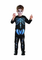 Northlight Black and Blue Skeleton One Piece Boy Child Halloween Costume - Small