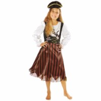Northlight Red and Black Pirate Girl Child Halloween Costume - Medium