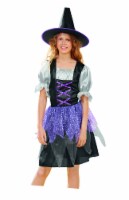 Northlight Black and Purple Witch Girl Child Halloween Costume - Medium