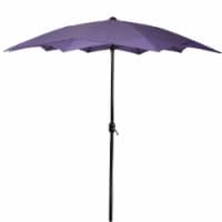 Northlight 34219514 8.85 ft. Outdoor Patio Lotus Umbrella with Hand Crank, Purple
