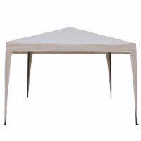 Northlight 34219523 10 ft. x 10 ft. Pop-Up Outdoor Canopy Gazebo with Beige