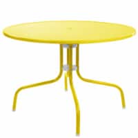 Northlight 34219541 39.25 in. Outdoor Retro Metal Tulip Side Table, Yellow