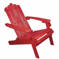 Northlight 34219255 36 in. Classic Folding Wooden Adirondack Chair - Red