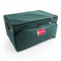 Northlight 3-Tray Fabric Lined Christmas Ornament Storage Bag - Holds 72 Ornaments