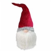 Northlight 23  Gnome with Bendable Glitter Red Velvet Hat Christmas Decoration