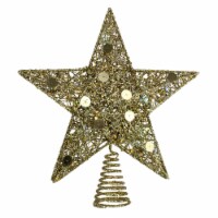 Northlight 11.5 Pre-Lit Gold Glittered Star Christmas Tree Topper - Multi Color Lights