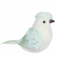 Northlight 4.25 Light Green Table Top Christmas Bird with Sequins