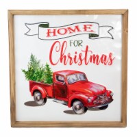 NorthLight 34316667 13.75 in. Vintage Truck with a Forest Tree Home for Christmas Metal with