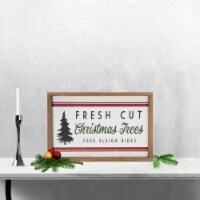 Northlight 18 Wooden Framed Fresh Cut Christmas Trees Wall Sign