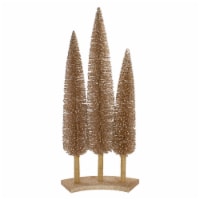 Northlight Set of 3 Rose Gold Sisal Christmas Trees Table Top Decor 25