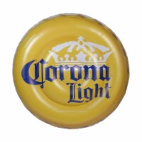 Northlight 34219508 51.5 in. Dia. Corona Inflatable Bottle Cap Pool Float, Yellow & Blue