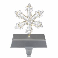 Northlight 7.5  LED Lighted Silver Wired Snowflake Christmas Stocking Holder