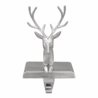 Northlight 8 Shiny Silver Deer Head Christmas Stocking Holder