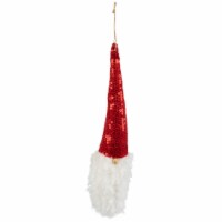 Northlight 11  Red Sequin Santa Head With a Warm Hat Christmas Ornament